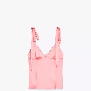 Zara Pink Satin Tank Top